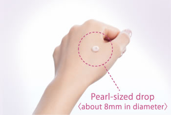 Pearl-sized drop (about 8mm in diameter)