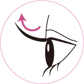 从上睫毛的上下方仔细涂刷