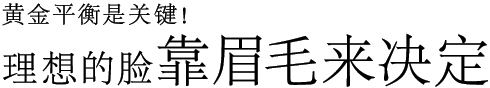 黄金平衡是关键!理想的脸靠眉毛来决定。