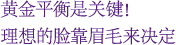 黄金平衡是关键！理想的脸靠眉毛来决定