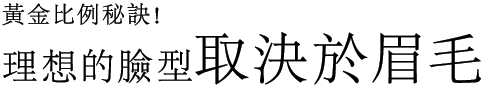 黃金比例秘訣!理想的臉型取決於眉毛。