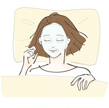 オールインワンジェルをスペシャルケアとして使用するイラスト